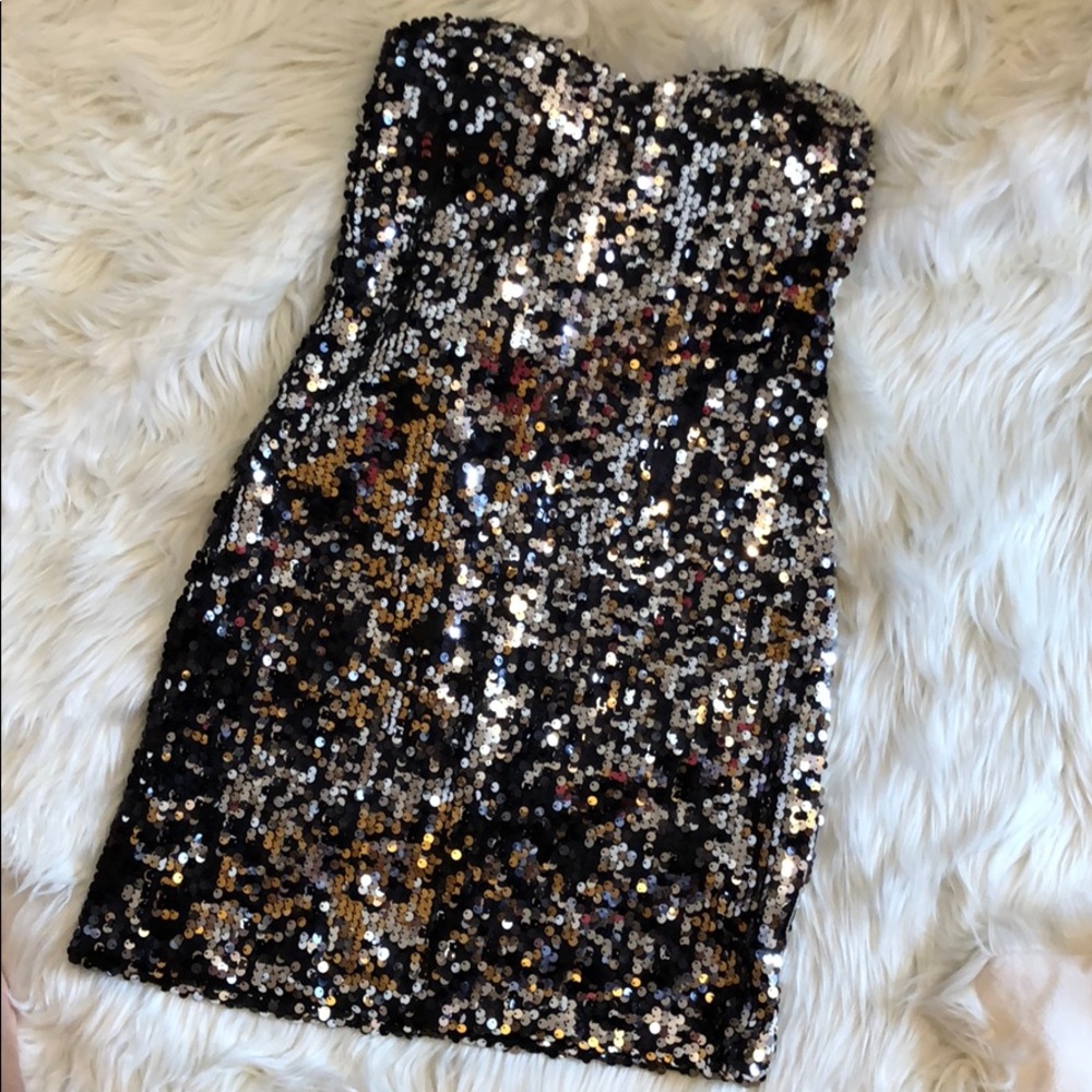 Sequin black dress